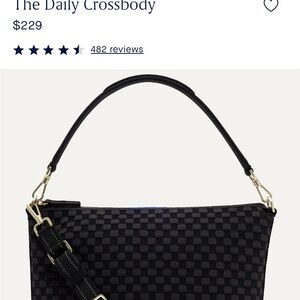 Rothy's Black Crossbody Bag with Gold Hardware